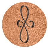 DAROUND 601 BK SH CP Black Scroll Shimmer Copper Background